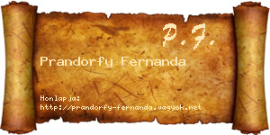 Prandorfy Fernanda névjegykártya